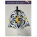 Crochet Top Hand Towel / Tea Towel - Yellow and Blue Mosaics B Crochet Top Hand Towel / Tea Towel - Yellow and Blue Mosaics B